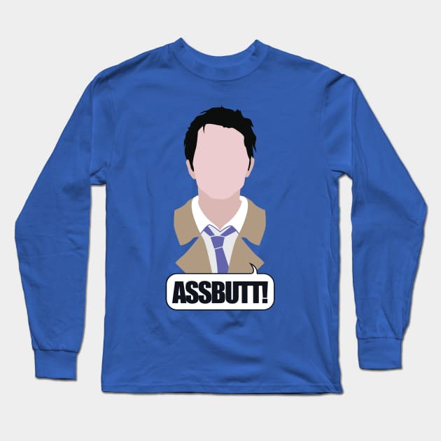 Assbutt Castiel Supernatural Swearing Long Sleeve T-Shirt by Alice_Wieckowska